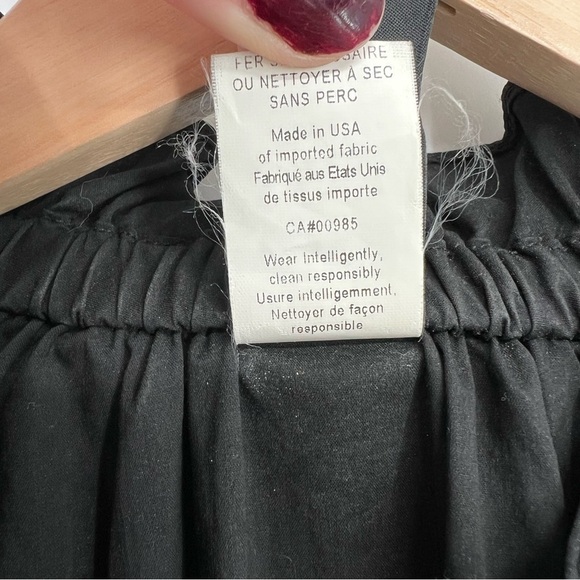 Zero + Maria Cornejo Black Ruffle Collar Button Down Blouse Shirt‎ - Picture 6 of 16